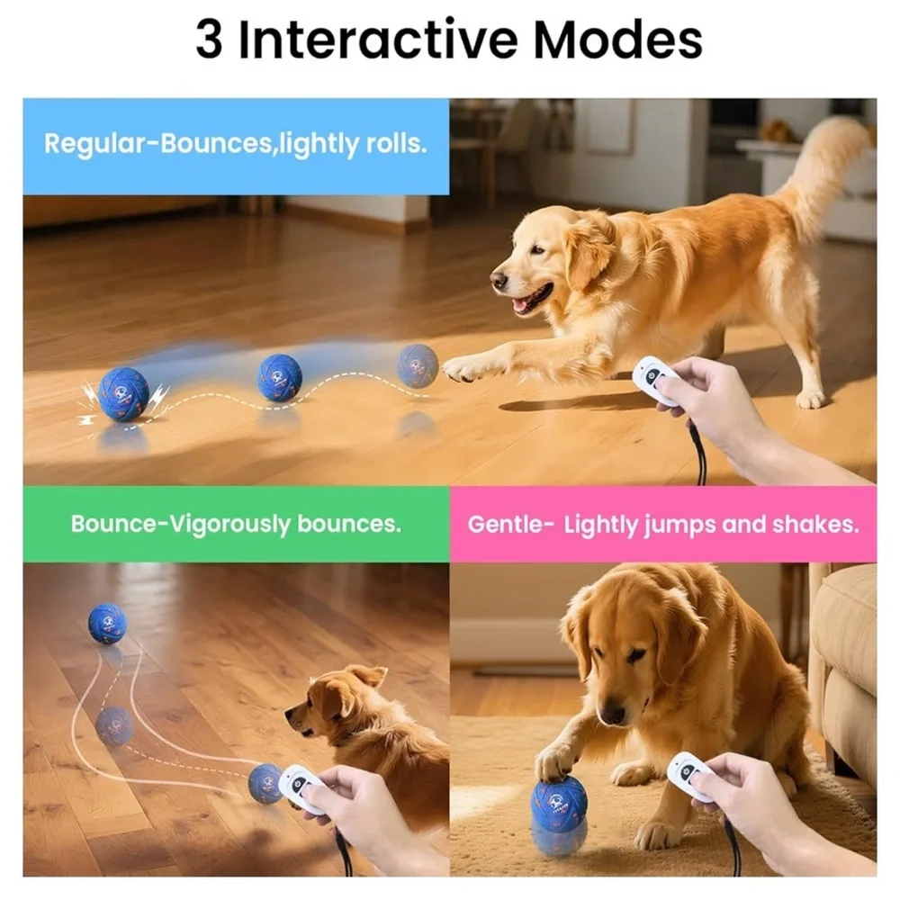 AWESOME Blue and Orange Crazy Bouncing Interactive Ball w/ remote control